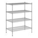 A Regency chrome wire shelving kit with four shelves.