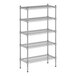 A Regency chrome wire shelving unit with four shelves.