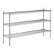 A Regency chrome wire shelving kit with three shelves.