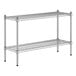 A wireframe Regency chrome wire shelf kit with two shelves.