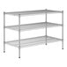 A Regency chrome wire shelving kit with three shelves.