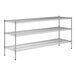 A Regency chrome wire shelving kit with three shelves.