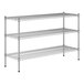 A Regency chrome wire shelving kit with three shelves.