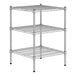 A Regency chrome wire shelf kit with three shelves.