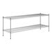 A chrome Regency wire shelf kit with two shelves.