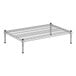 A Regency chrome wire dunnage shelf with legs.