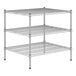 A Regency chrome wire shelf kit with three shelves.