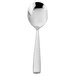 A silver Walco stainless steel bouillon spoon with a textured handle.