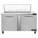 A stainless steel Continental Refrigerator with two doors and drawers.