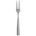 A close-up of a Reserve by Libbey stainless steel dinner fork with a silver handle.