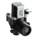 A black and silver Hoshizaki water valve with a black plastic tube.
