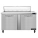 A stainless steel Continental Refrigerator with two doors and drawers.