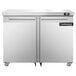 A stainless steel Continental Refrigerator with two doors.
