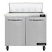 A stainless steel Continental Refrigerator with two doors.