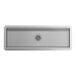 A rectangular 18-inch by 54-inch stainless steel floor trough with a grate cover.