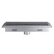 A Regency stainless steel floor trough with grate.