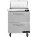 A Continental Refrigerator refrigerated sandwich prep table with two drawers open.