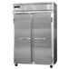 A large stainless steel Continental Refrigerator with two solid doors.