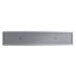 A rectangular metal floor trough grate.
