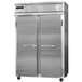 A Continental Refrigerator stainless steel reach-in refrigerator with two doors.