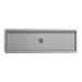 A rectangular 24-inch by 72-inch stainless steel floor trough with a grate cover.