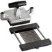 A black and silver Vollrath slicer assembly with a metal blade.