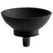 A black suction cup with a screw on top.