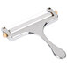 A silver metal Thunder Group cheese slicer with a gold metal handle.