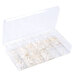 a plastic container with white letters inside