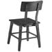 a black chair with a backrest