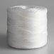 A close-up of a spool of white 1-ply polypropylene industrial twine.