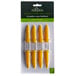 A pack of Fox Run jumbo corn holders with silver metal handles.