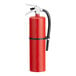 A red Buckeye fire extinguisher with a hose.