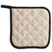 A white terry cloth pot holder with a black SafeMitt label.