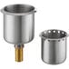 Two stainless steel Regency Dipper Well bowls with a metal lid.