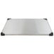 A Metro stainless steel flat shelf.