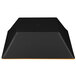 A black rectangular GET Brasilia melamine bowl with an orange square top.