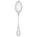 A silver Walco Illustra dessert spoon.