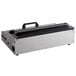 A black and silver rectangular stainless steel VacPak-It external vacuum packaging machine.