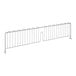 A white metal fence divider for a Regency wire shelf.