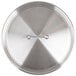 A Vollrath stainless steel round lid with a metal loop handle.