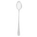 A silver Walco stainless steel iced tea spoon with a white handle.