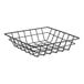 An American Metalcraft black square wire basket with a handle.