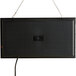 A rectangular black LED bar sign with a cord hanging from a chain.