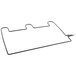 A black wire frame with a hole for a ServIt drawer warmer.