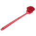 A red Carlisle Sparta pot scrub brush with a handle.