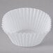 A white fluted baking cupcake wrapper.