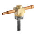 An Ice-O-Matic solenoid valve with a copper pipe connection.