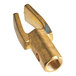 A brass plated Imperial duck burner tip with a nut.