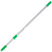 A white and green Unger telescopic pole with a green and silver handle.